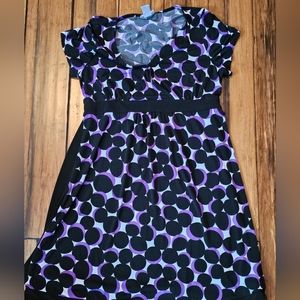 Motherhood Maternity Purple Polkadot Work Dress